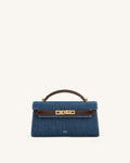 Noor Top Handle Bag - Blue Denim