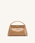 Carmen Top Handle Bag - Khaki Croc