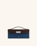 Bria Structured Top Handle Bag - BLue Denim
