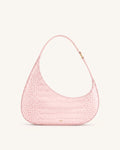 Harlee Shoulder Bag - Light Pink Croc