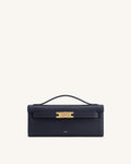 Bria Structured Top Handle Bag - Dark Blue