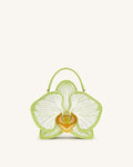 Flora Orchid Shaped Top Handle Bag - Light Green
