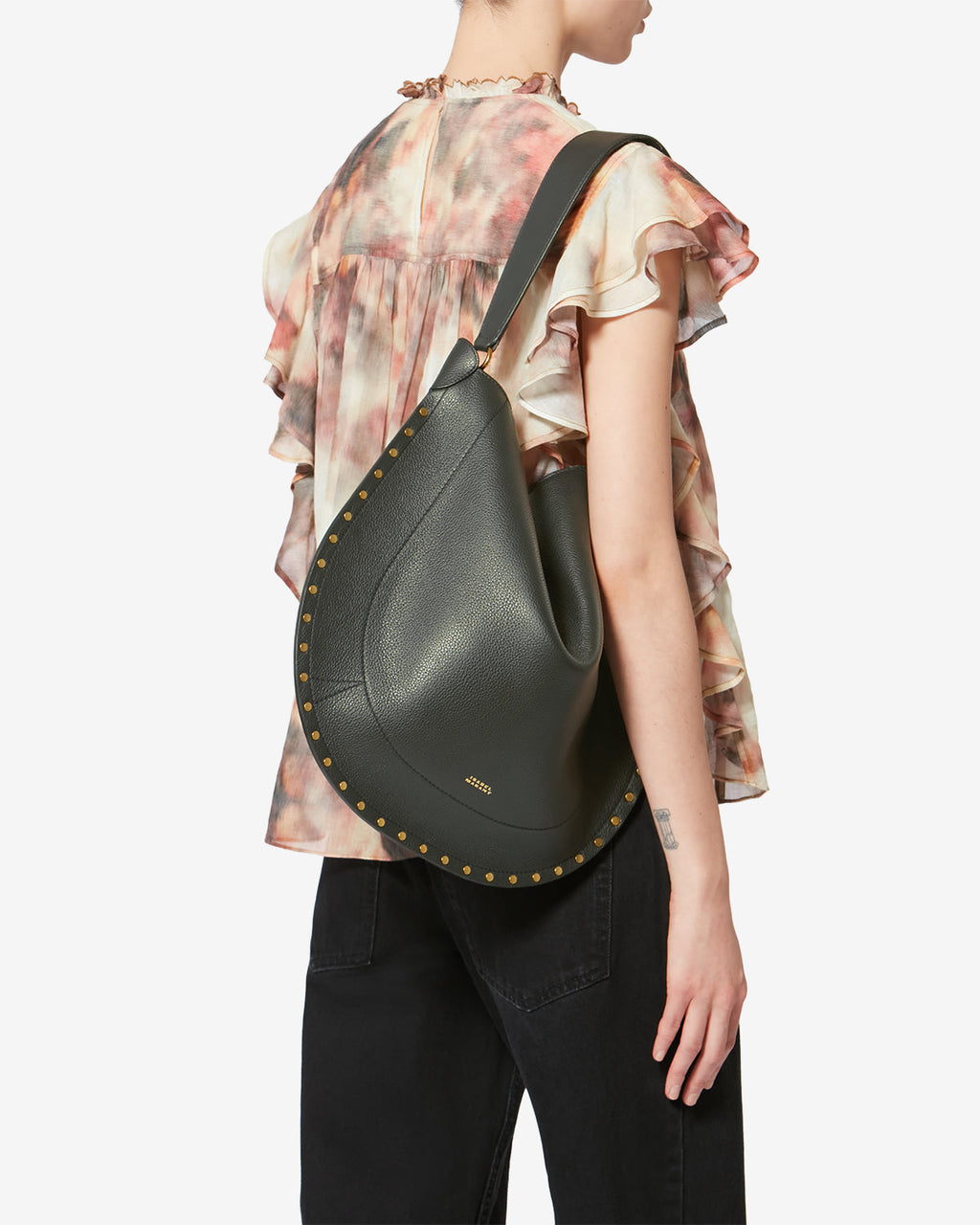 OSKAN HOBO SOFT GRAINED LEATHER BAG