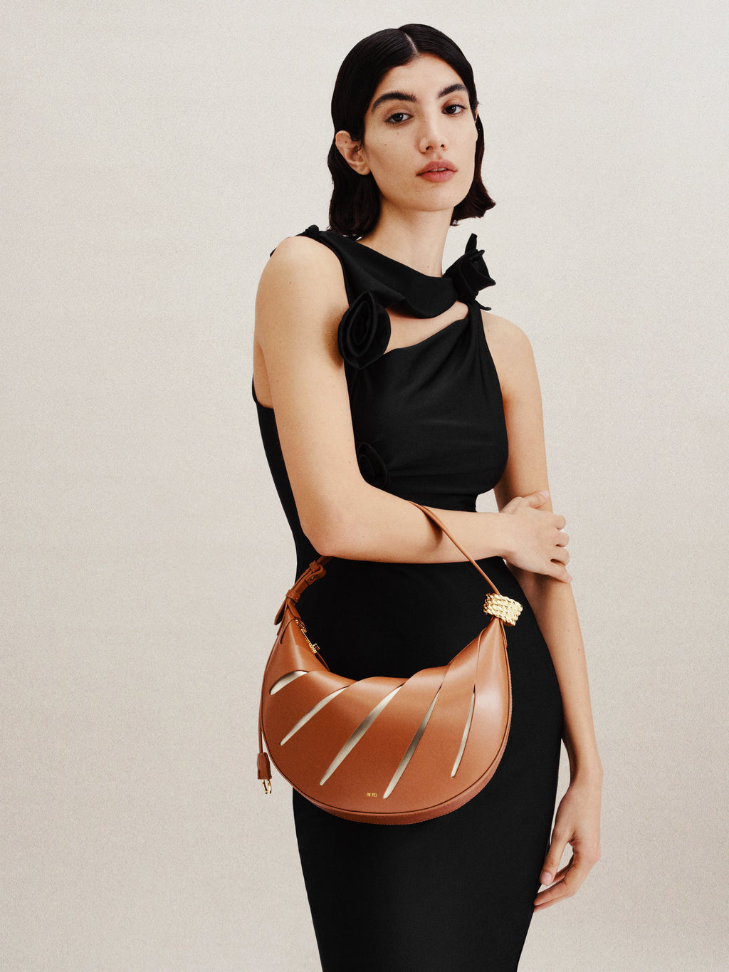 Jana Hollow Out Shoulder Bag - Brown
