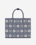 FEI Jacquard Knit Medium Tote Bag - Navy