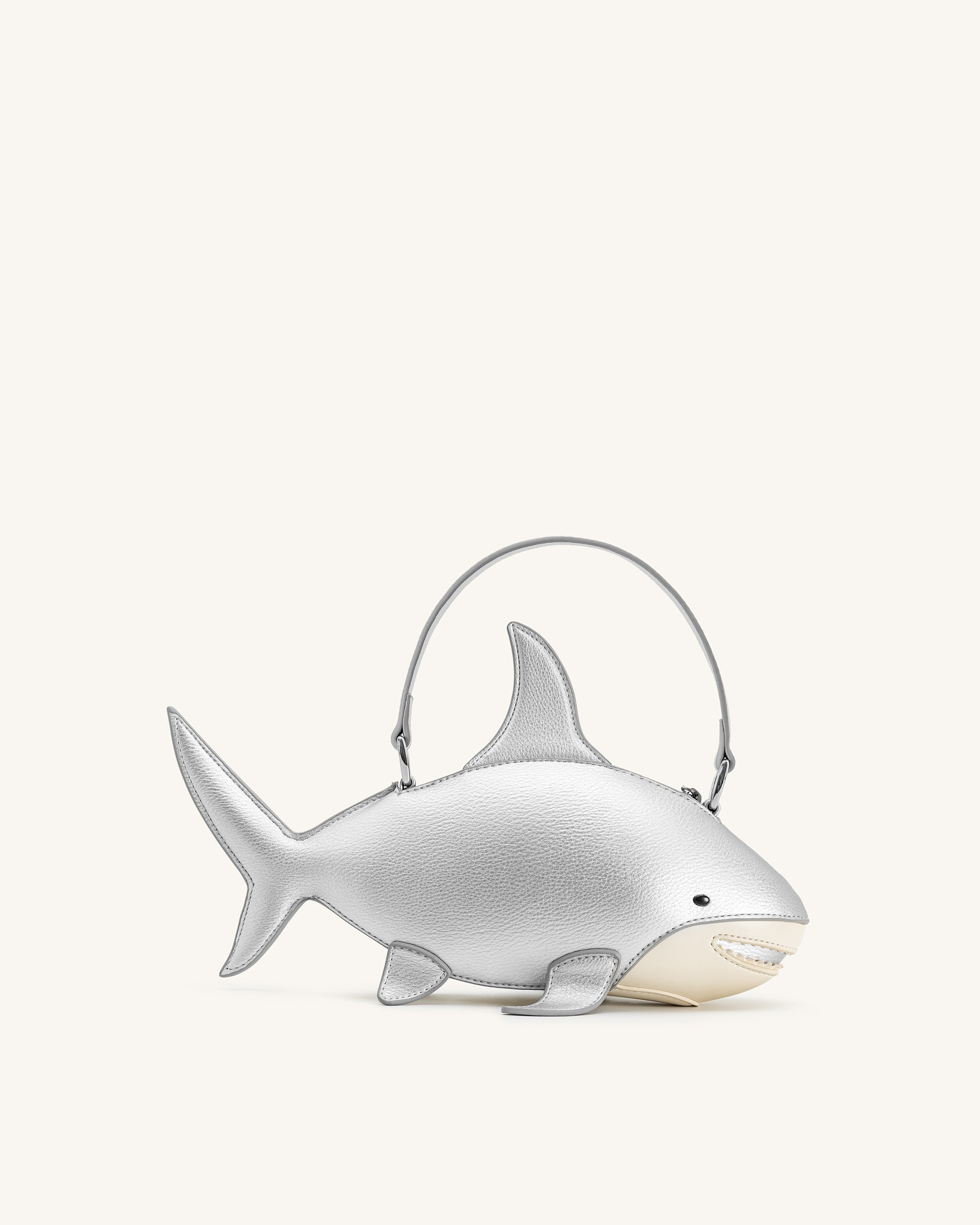 Nerys Shark Look Top Handle Bag - Silver