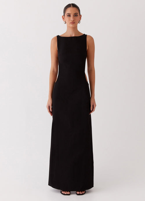 Cherish You Buckle Maxi Dress - Shadow