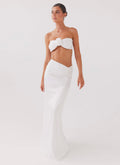 Crescent Light Twist Maxi Skirt - Ivory