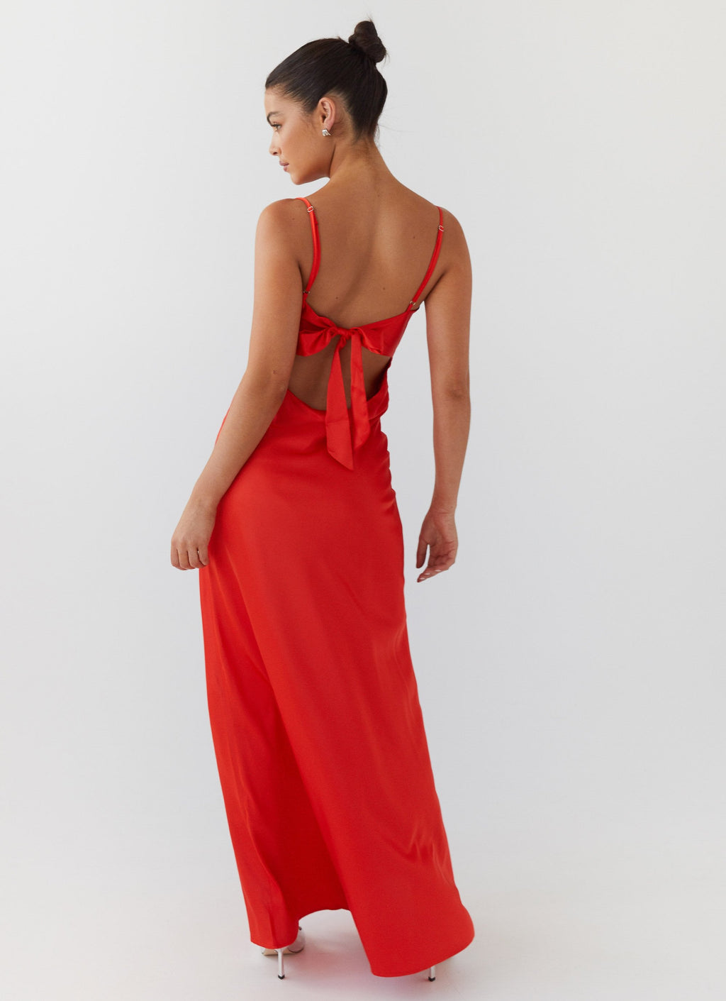 Flora Satin Maxi Dress - Citrus