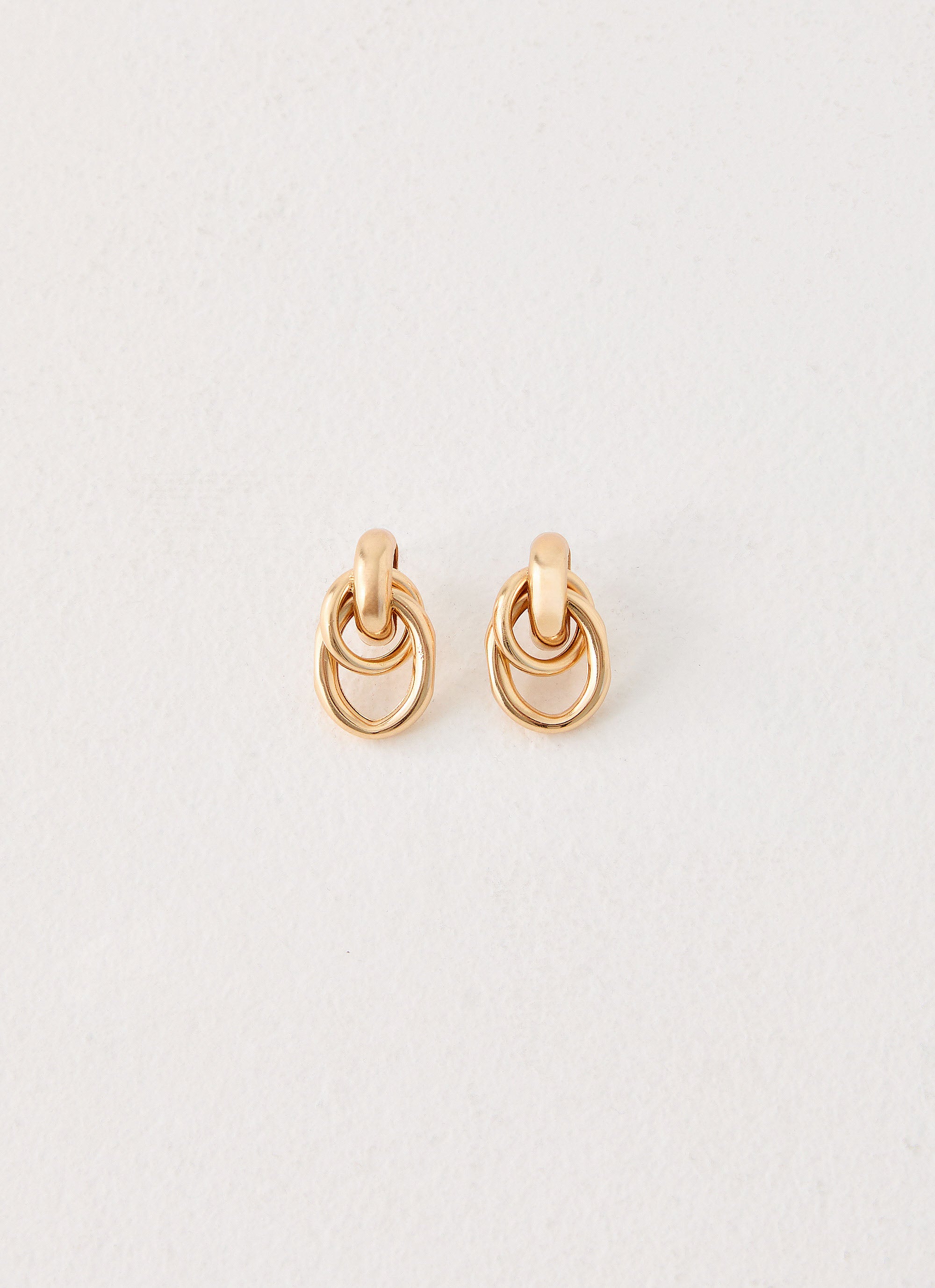 Plus One Earrings - Gold