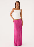 Secret Spot Maxi Skirt - Berry Kiss