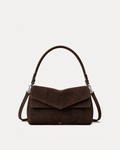 Mia Faux Suede Crossbody Bag - Brown
