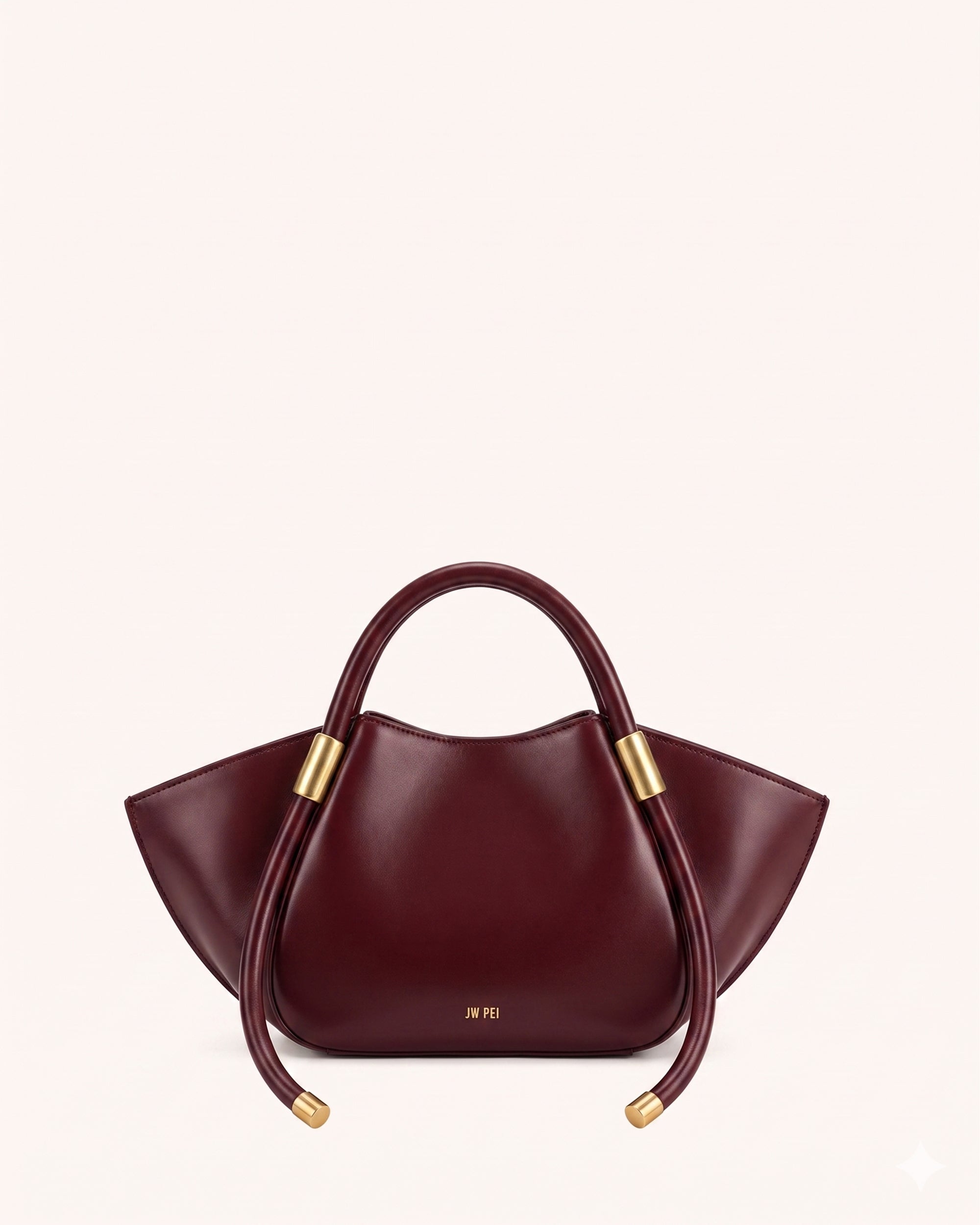 Nala Winged Top Handle Bag - Burgundy