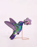 Orchid Hummingbird Crossbody Bag - Purple Multi