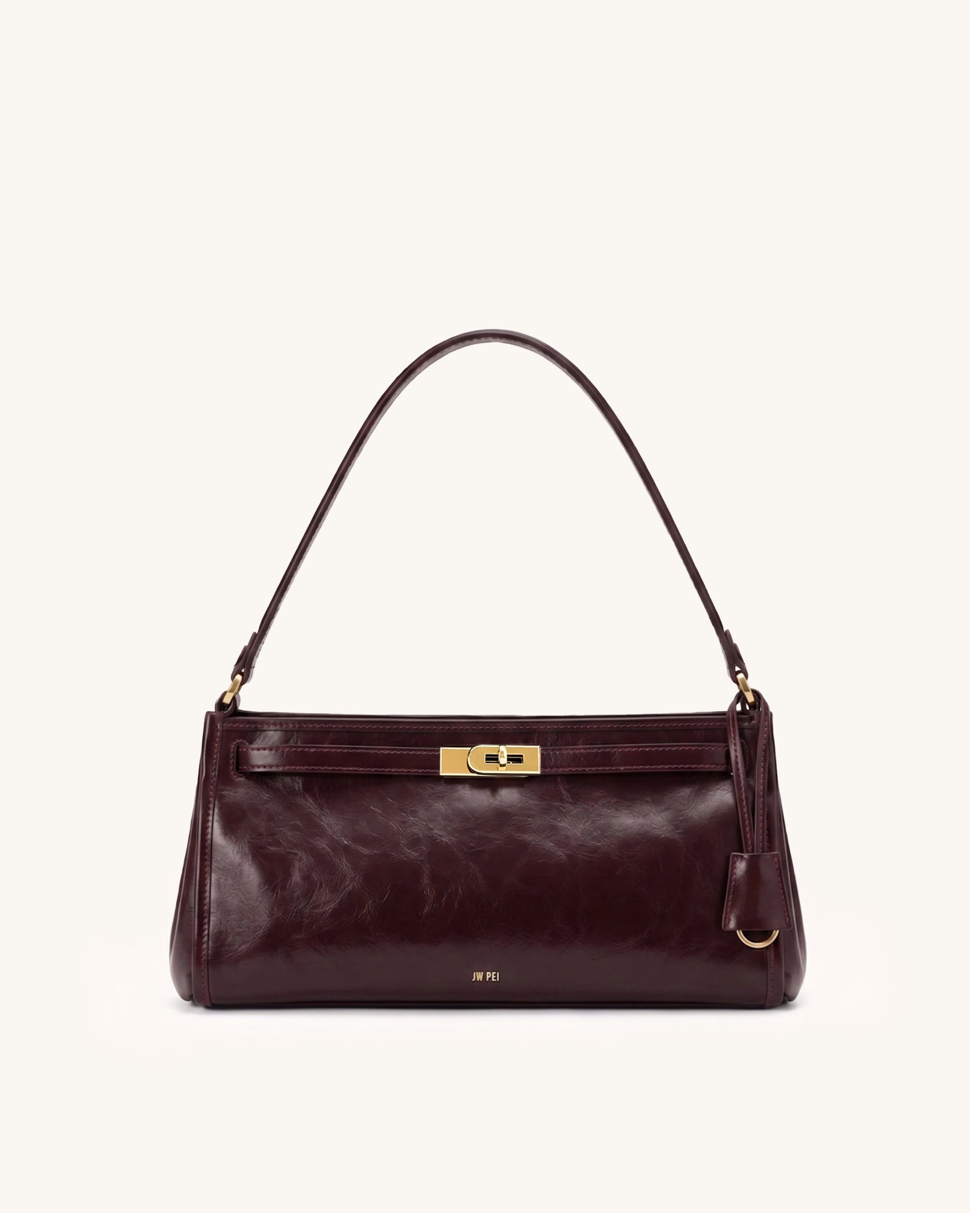 Yara East-West Shoulder Bag - Burgundy