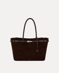 Tara Faux Suede Tote - Brown