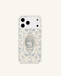 Pearl Swan Frame Phone Case – White