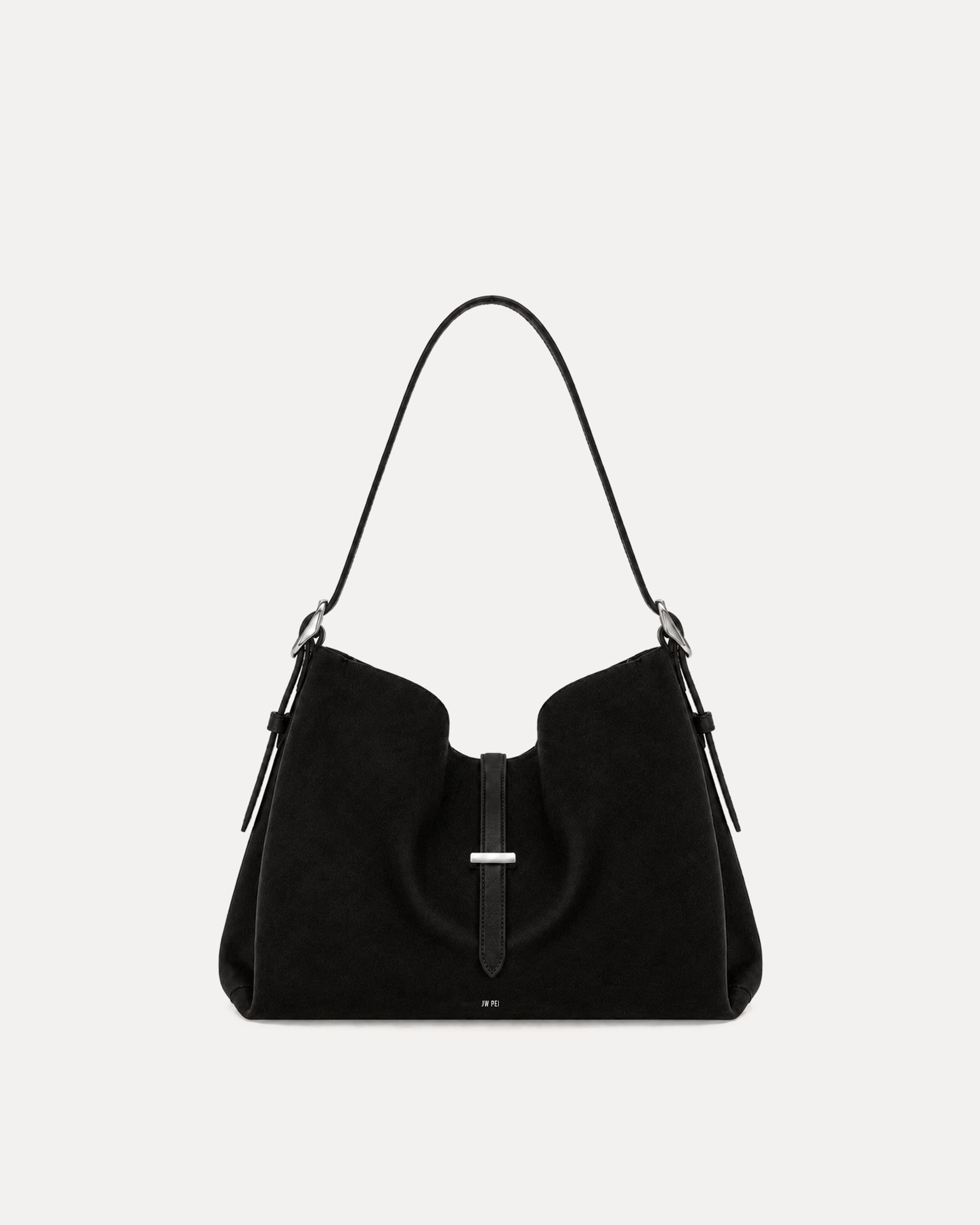 Elena Hobo Shoulder Bag - Black