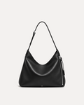 Minimalist Hobo Shoulder Bag - Black