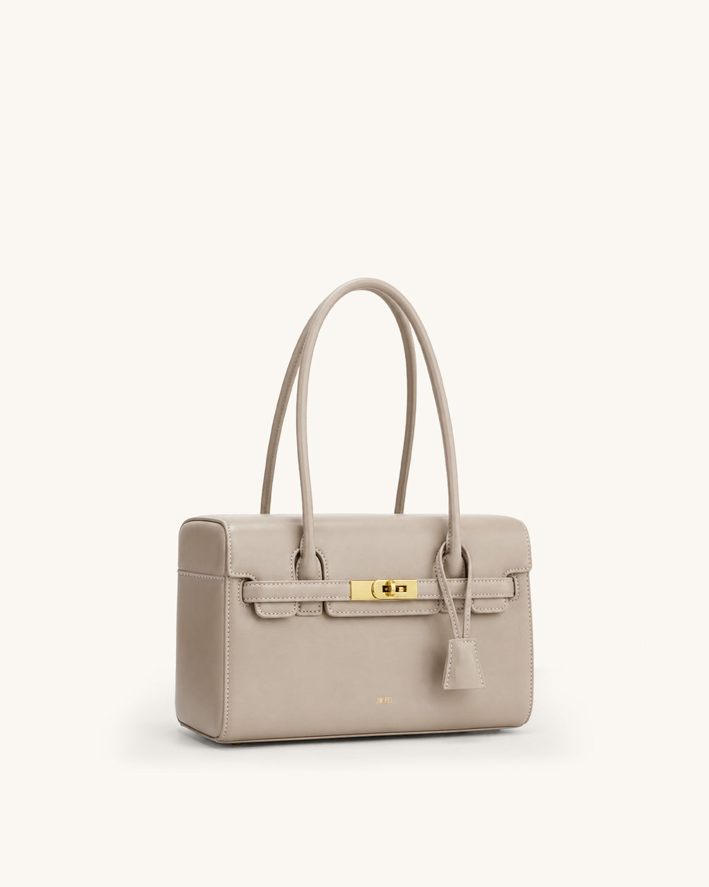 Yara Structured Flap Shoulder Bag - Taupe
